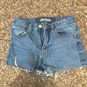 Wild Fable Blue Jean Shorts with Distressed Hem